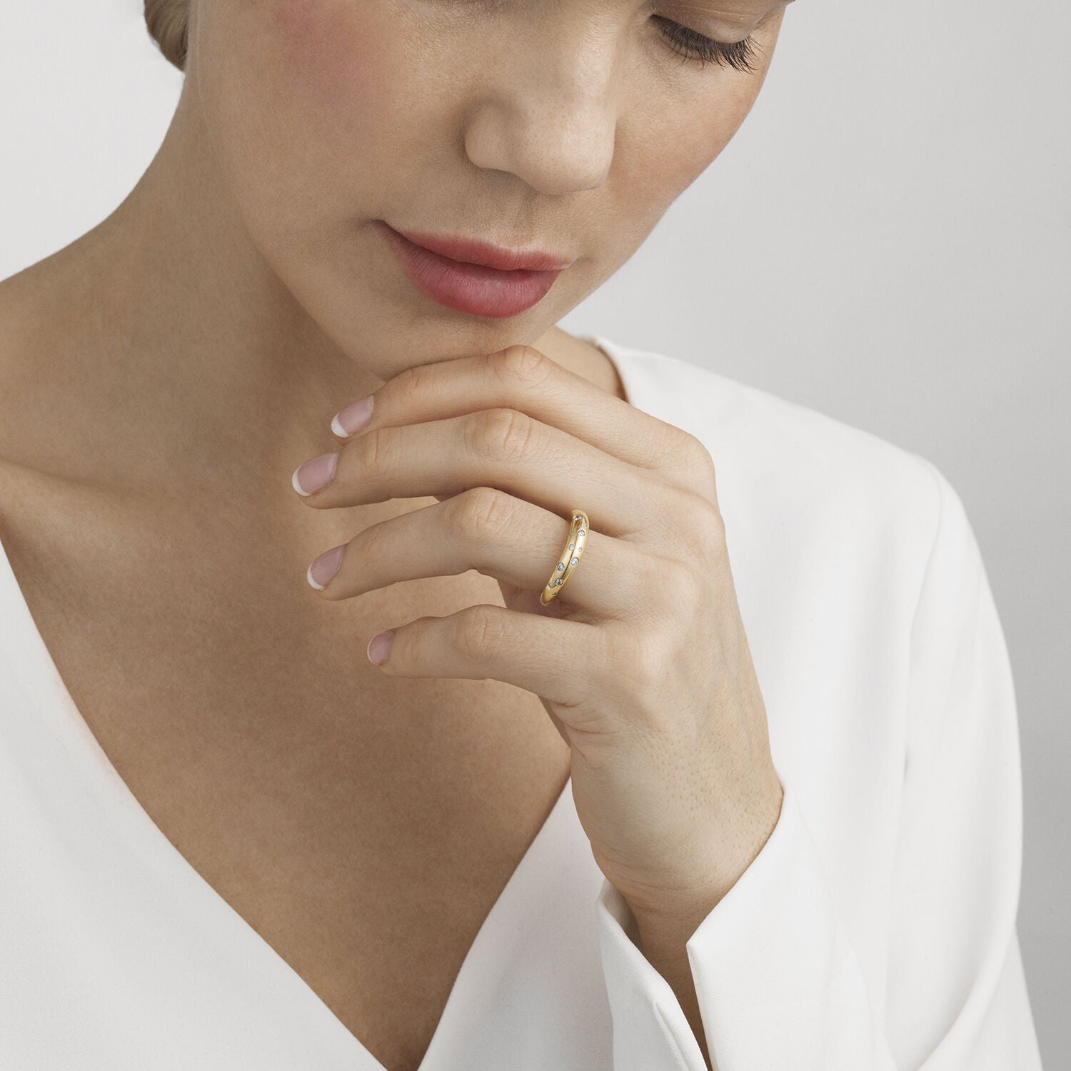 Offspring ring med diamanter - guld fra Georg Jensen