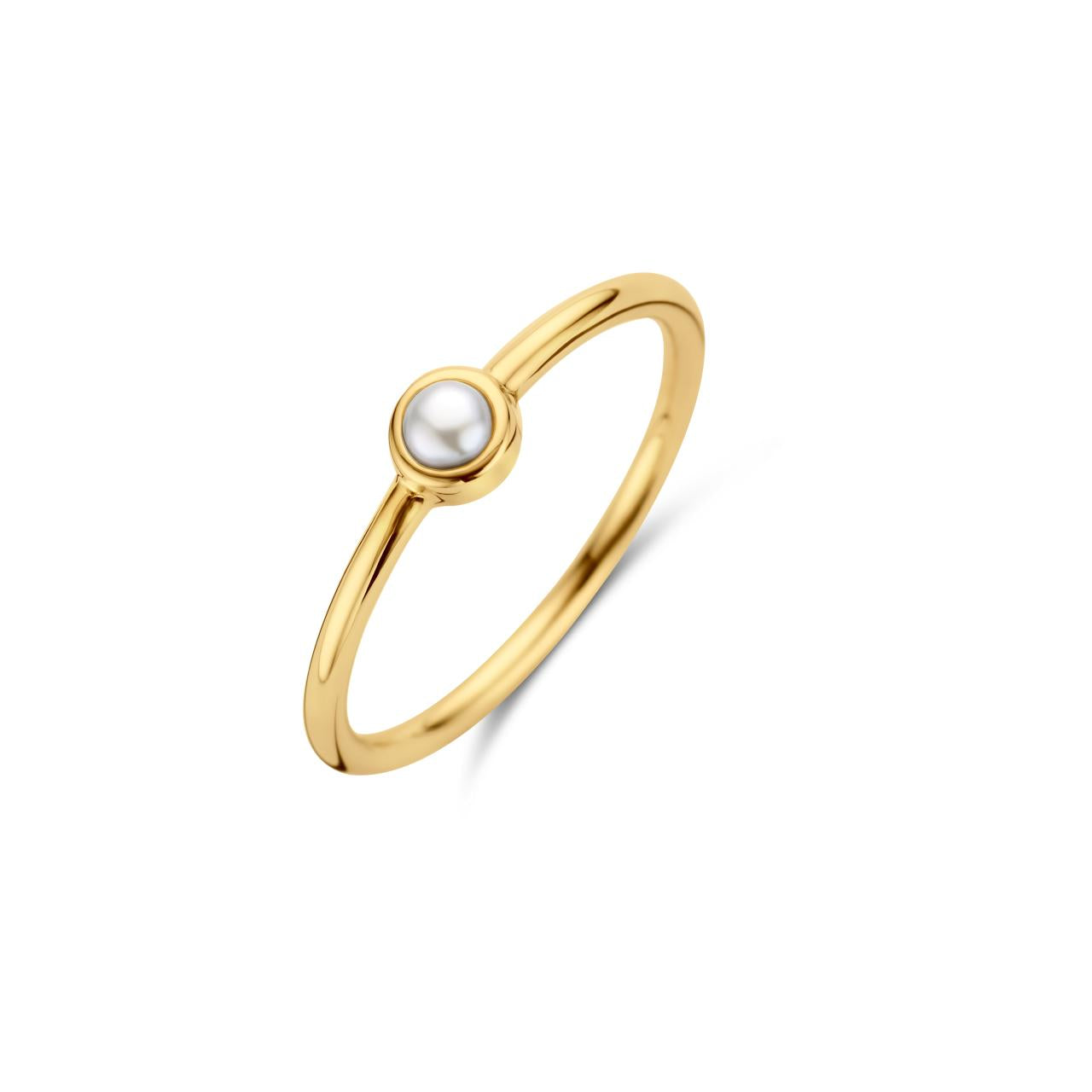 Pearl ring - sterlingsølv forgyldt fra Spirit Icons