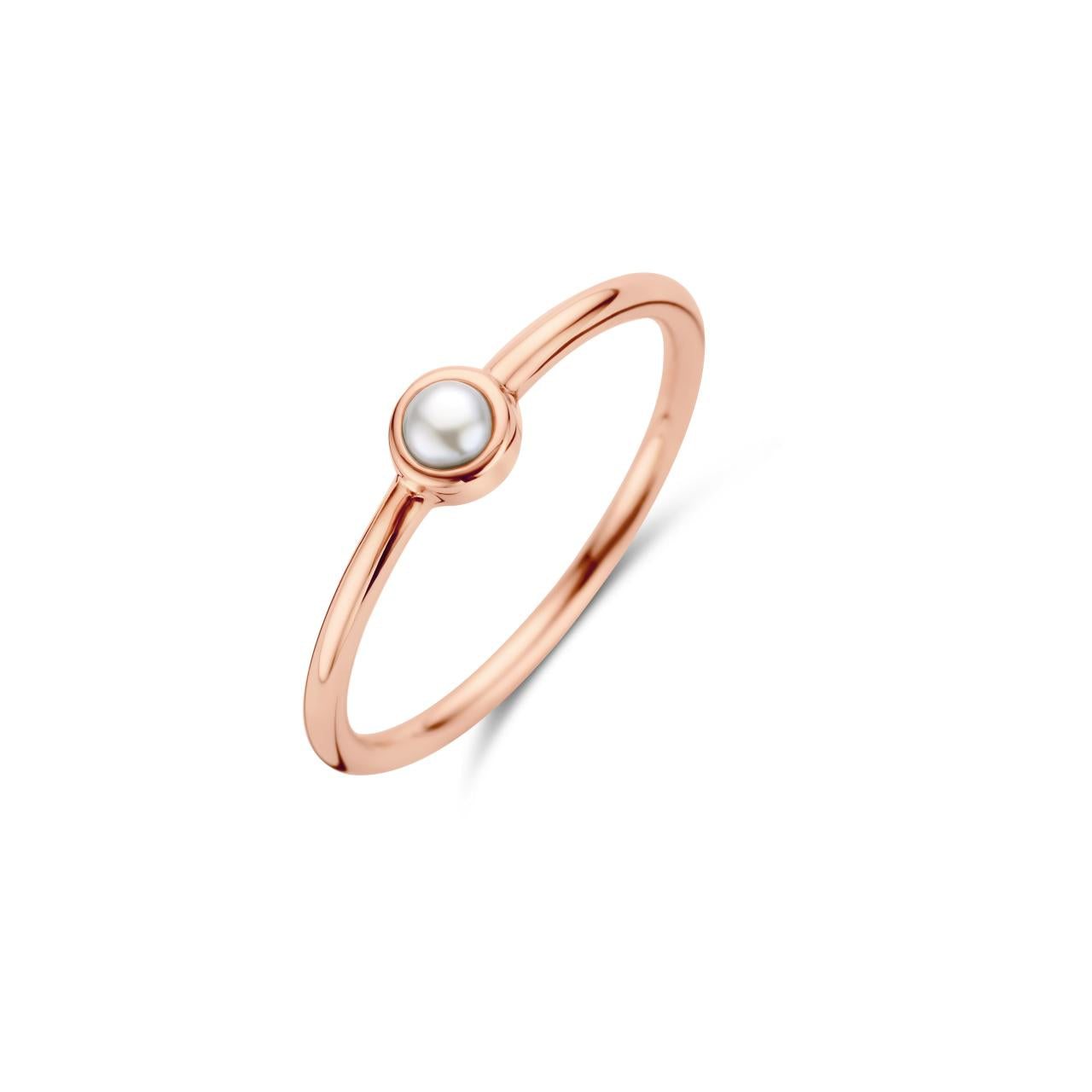 Pearl ring - sterlingsølv rosa forgyldt fra Spirit Icons