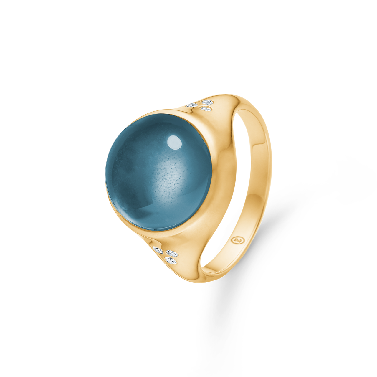 Pantheon ring med London Blue topas fra Mads Z