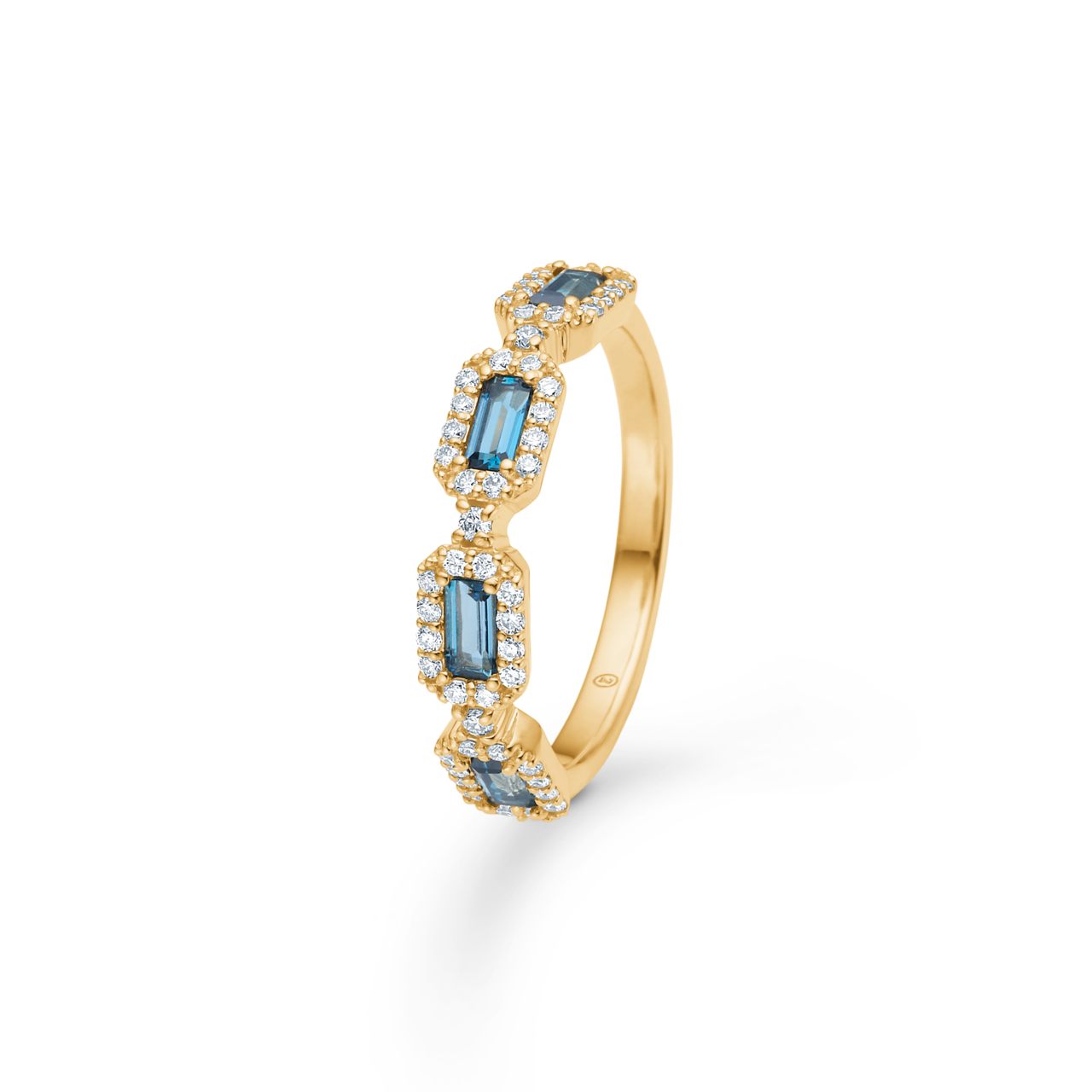 Indigo ring - 14 kt. guld fra Mads Z