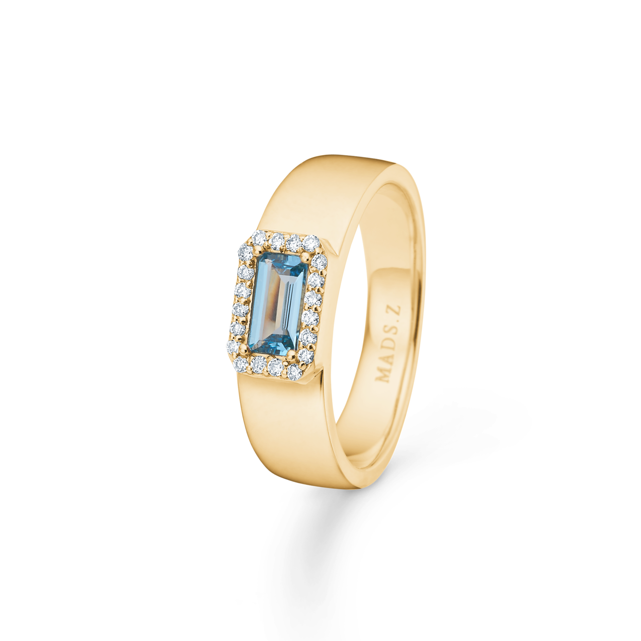 Indigo ring - 14 kt. guld fra Mads Z