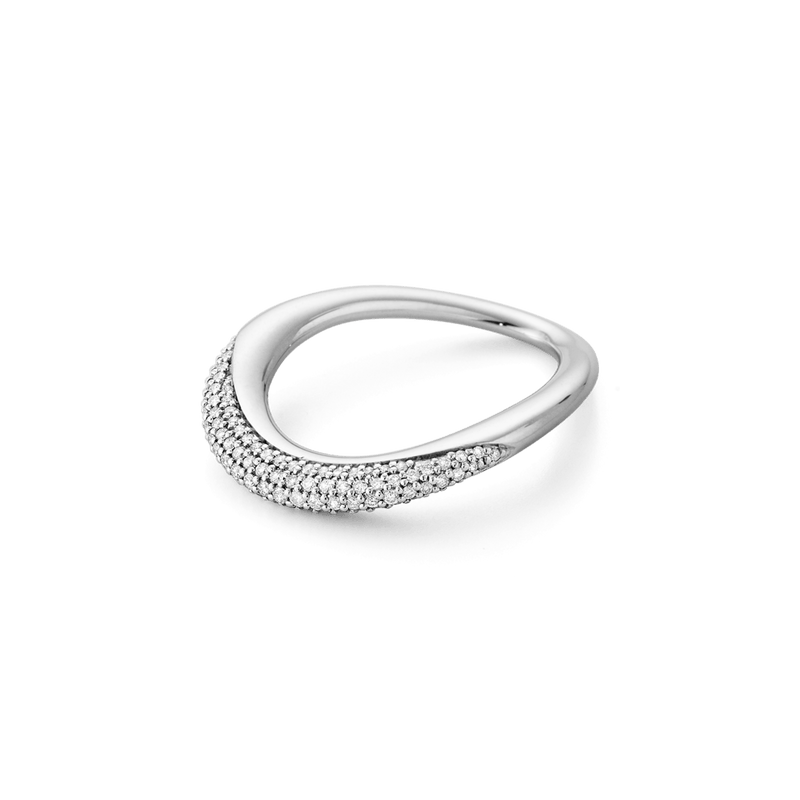Offspring ring med diamanter - sølv
