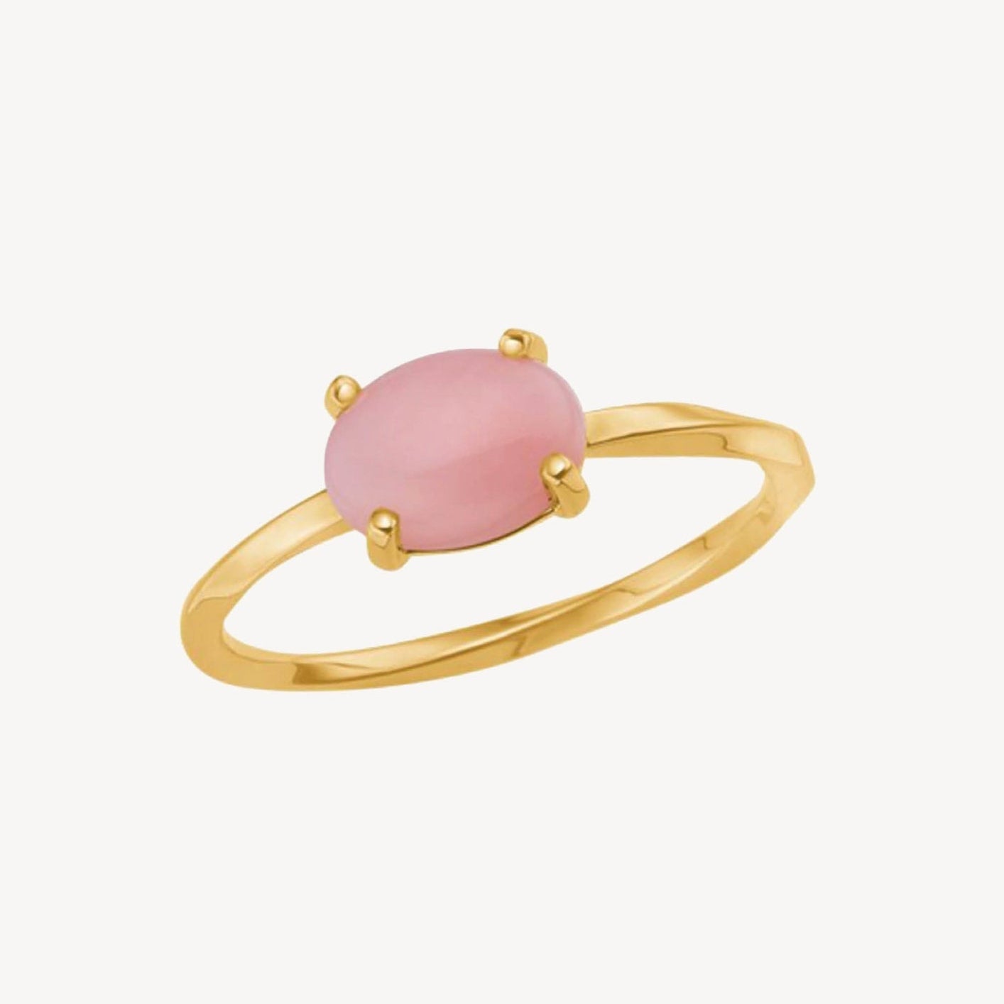 Tournure ring pink opal - 10 kt. guld fra Carré