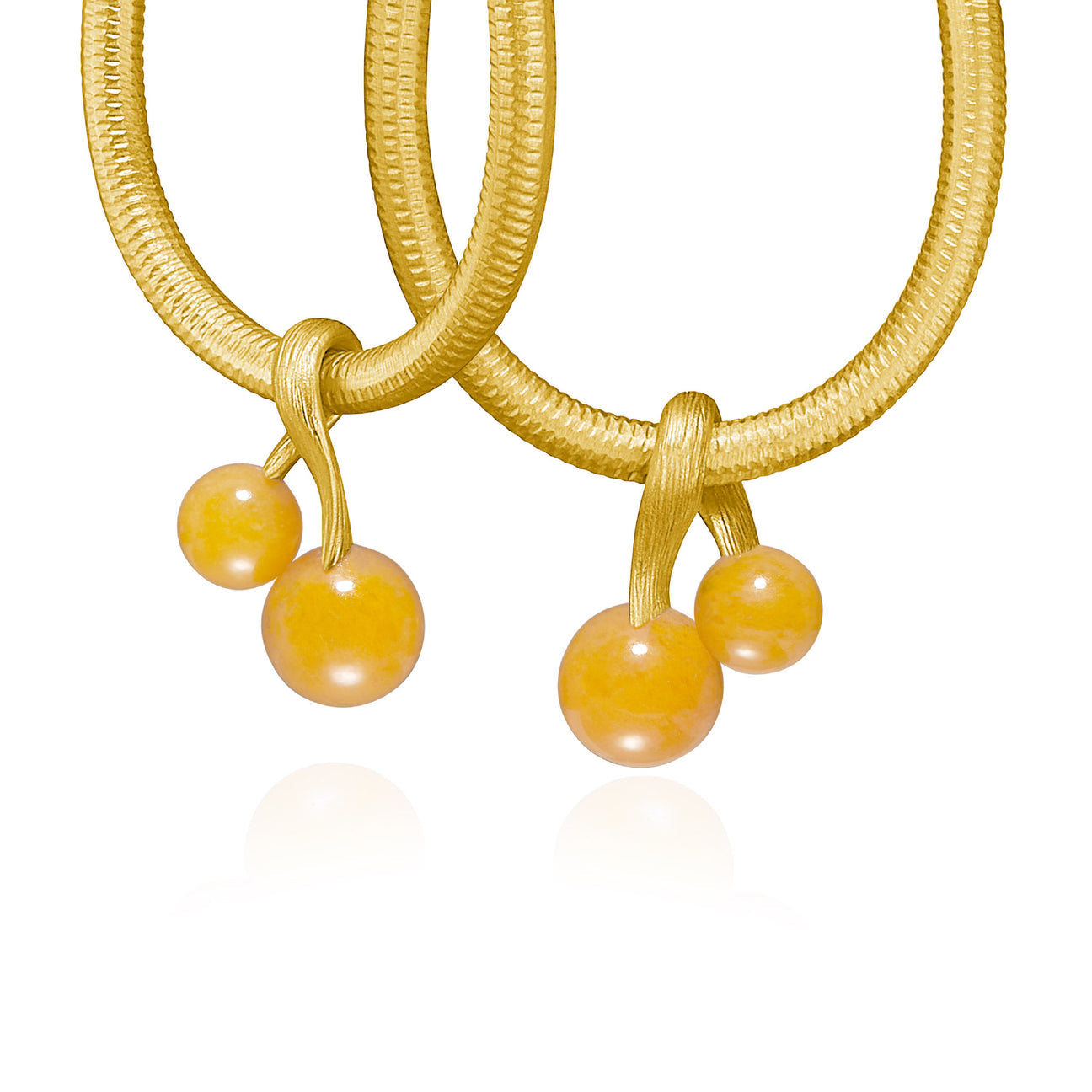 Vega vedhæng med gul aventurin - par fra Dulong Fine Jewelry