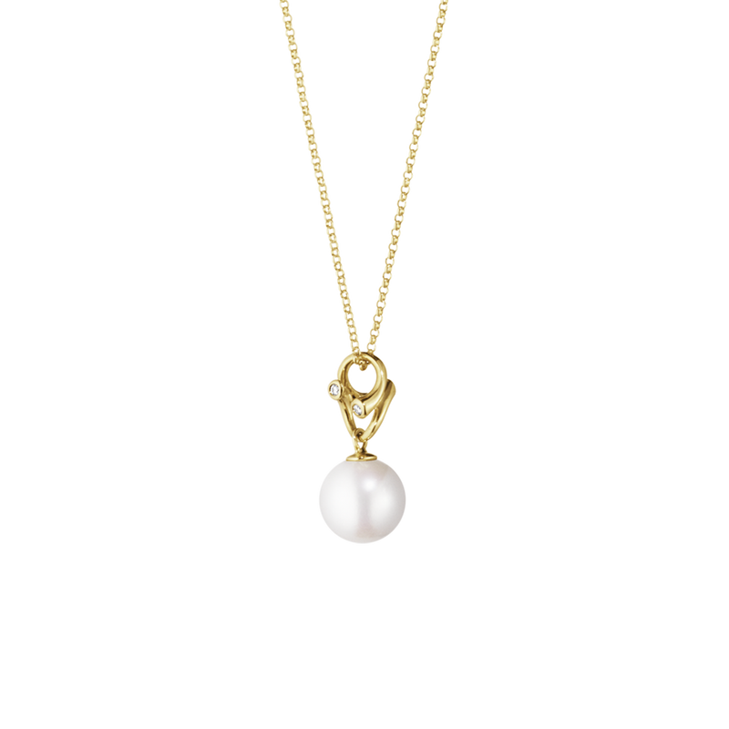 Magic halkæde med perle og diamant - guld fra Georg Jensen
