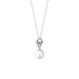 Magic halkæde med perle og diamant - hvidguld fra Georg Jensen