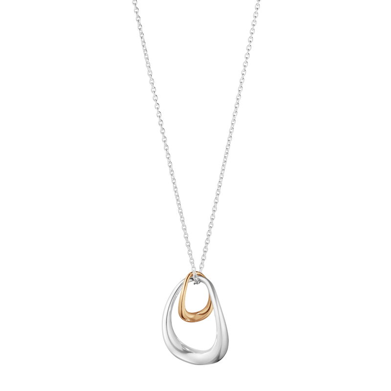 Offspring halskæde med vedhæng - sølv, rosaguld fra Georg Jensen