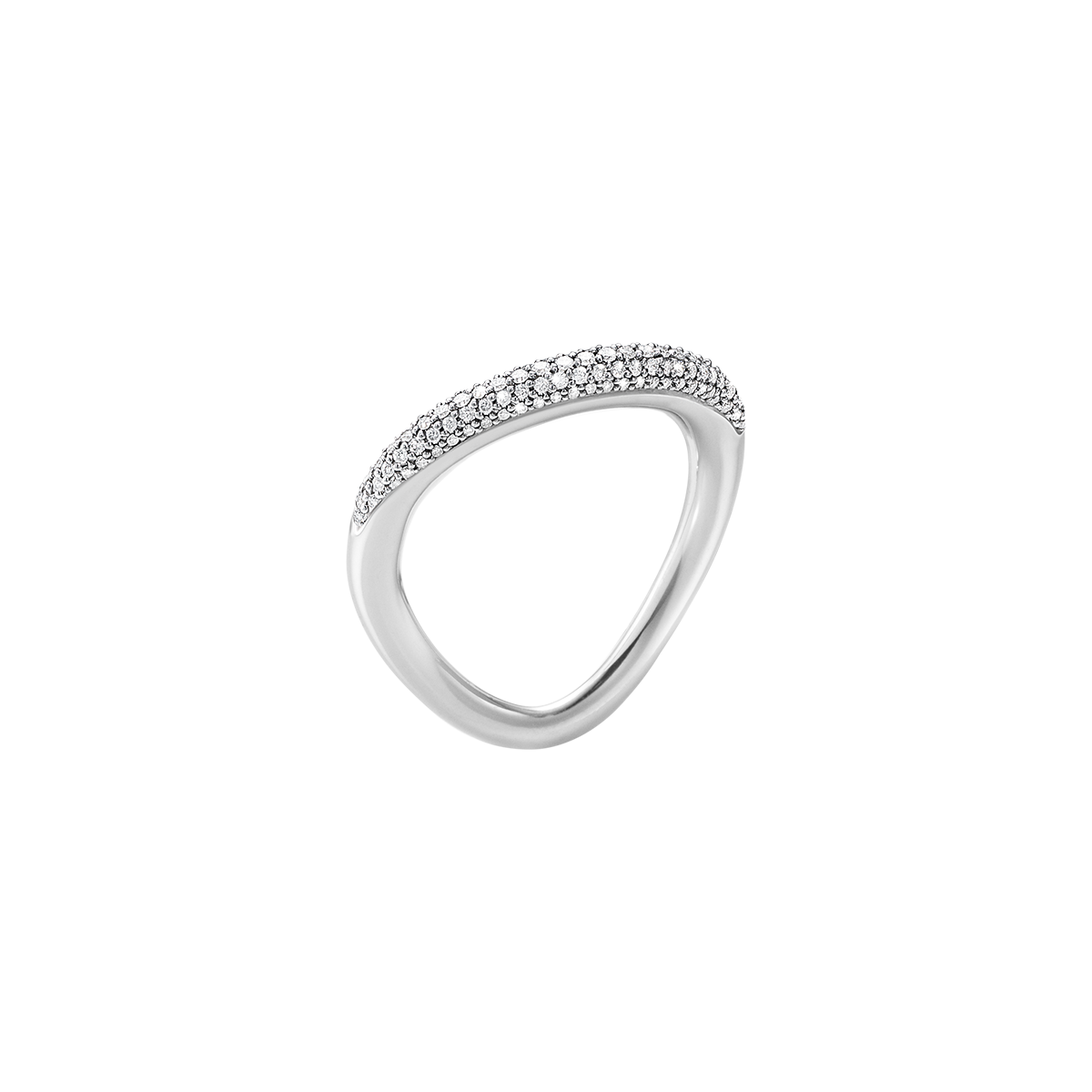 Offspring ring med diamanter - sølv fra Georg Jensen