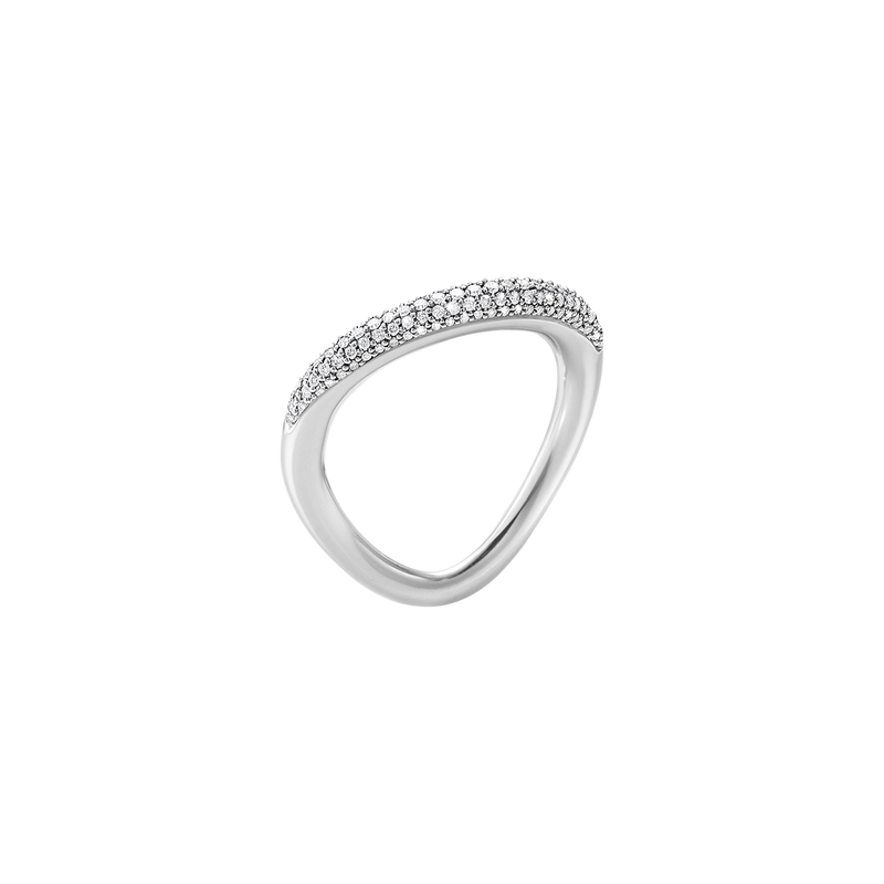 Offspring ring med diamanter - sølv fra Georg Jensen
