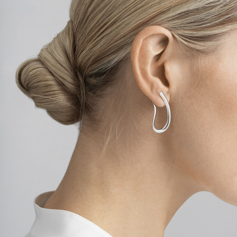 Infinity øreringe - sølv fra Georg Jensen