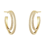Halo øreringe med diamanter - guld fra Georg Jensen