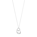 Offspring halskæde med stort vedhæng og diamanter - sølv fra Georg Jensen