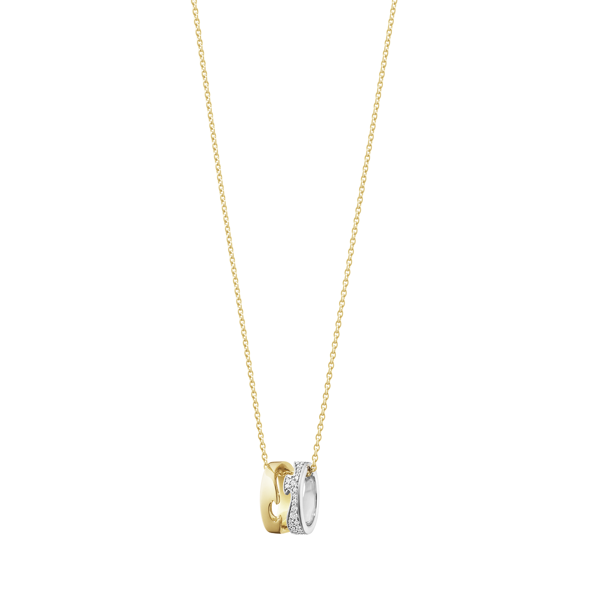 Fusion halskæde med vedhæng, diamanter - hvidguld, guld fra Georg Jensen
