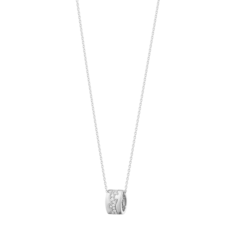 Fusion halskæde med vedhæng, diamanter - hvidguld fra Georg Jensen