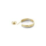 Fusion ørering med diamanter - hvidguld og guld fra Georg Jensen