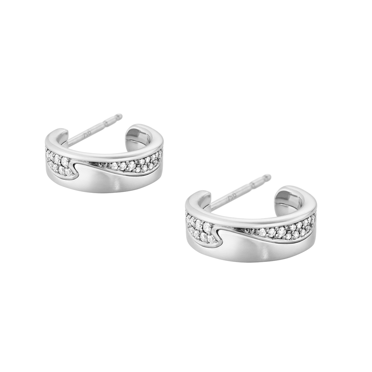 Fusion øreringe med diamanter - hvidguld fra Georg Jensen