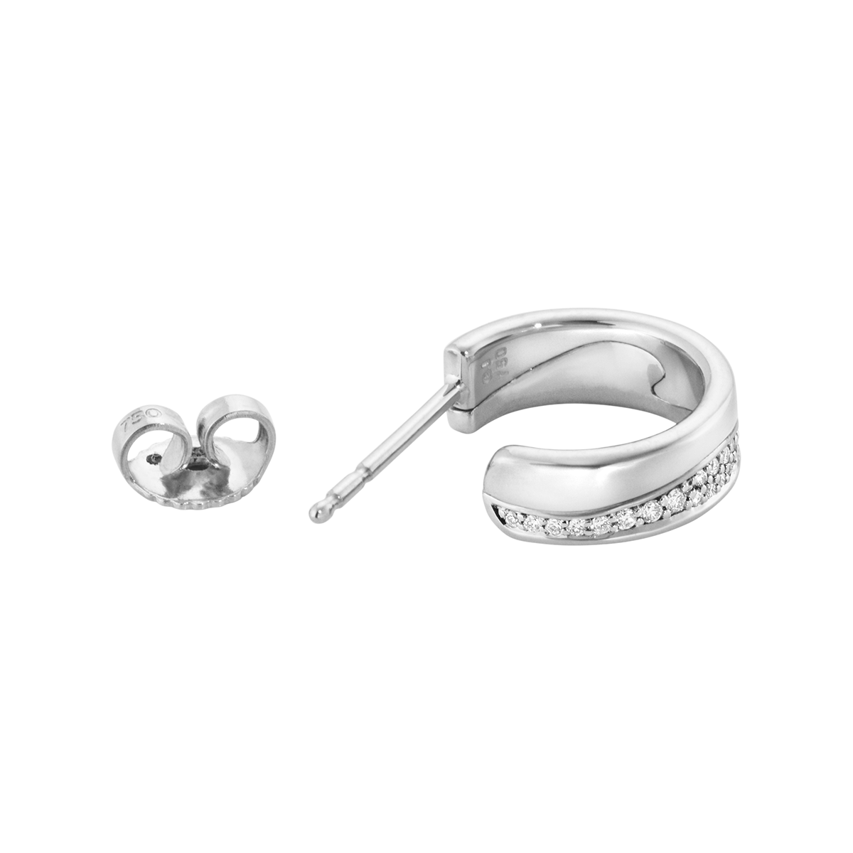 Fusion øreringe med diamanter - hvidguld fra Georg Jensen