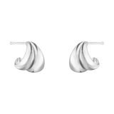 Curve øreringe små - sølv fra Georg Jensen