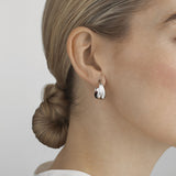Curve øreringe store - sølv fra Georg Jensen