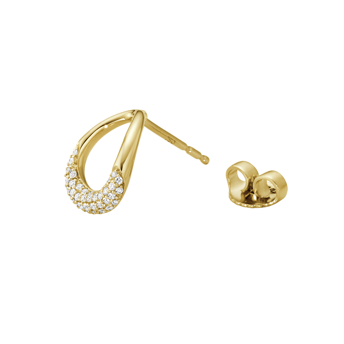 Offspring øreringe med diamanter - guld fra Georg Jensen