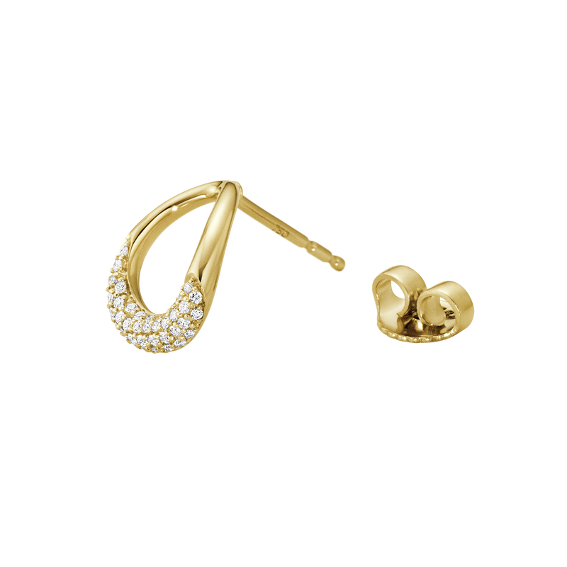 Offspring øreringe med diamanter - guld fra Georg Jensen