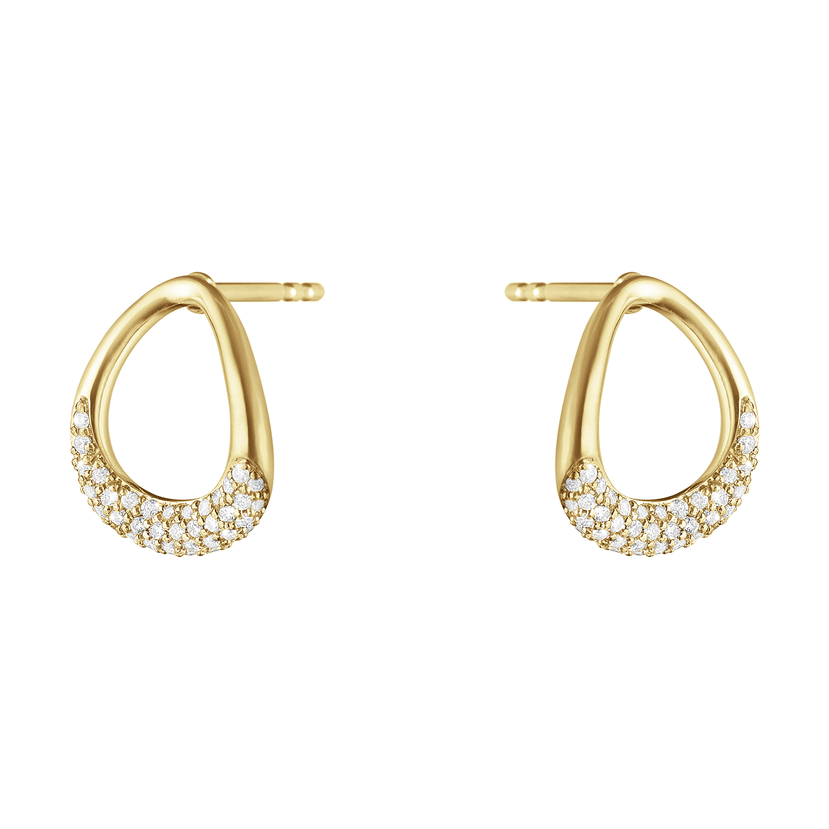 Offspring øreringe med diamanter - guld fra Georg Jensen