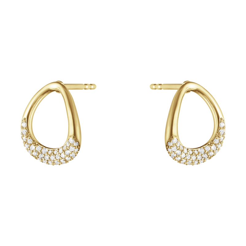 Offspring øreringe med diamanter - guld fra Georg Jensen