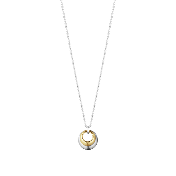 Curve halskæde med vedhæng - guld og sølv fra Georg Jensen