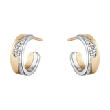 Fusion øreringe med diamanter - rosaguld og hvidguld fra Georg Jensen