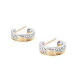 Fusion øreringe med diamanter - rosaguld og hvidguld fra Georg Jensen