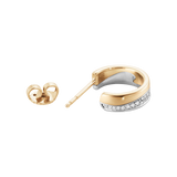 Fusion øreringe med diamanter - rosaguld og hvidguld fra Georg Jensen