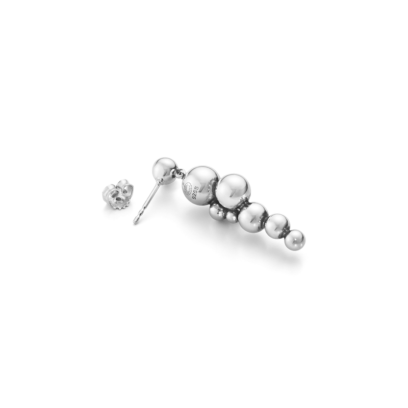 Moonlight Grapes øreringe - oxideret sølv fra Georg Jensen