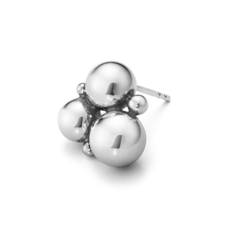 Moonlight Grapes øreringe - oxideret sølv fra Georg Jensen