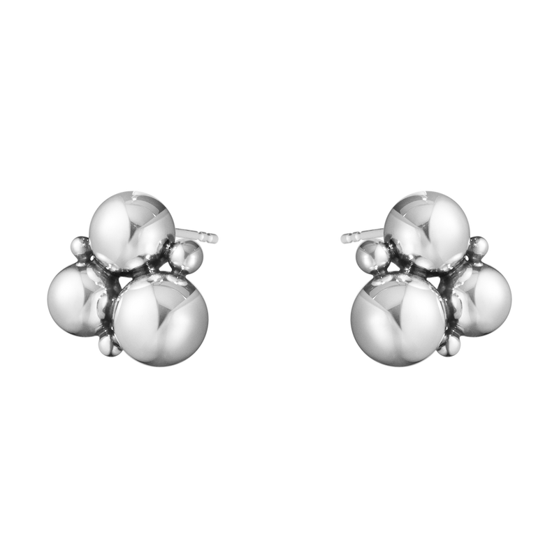 Moonlight Grapes øreringe - oxideret sølv fra Georg Jensen