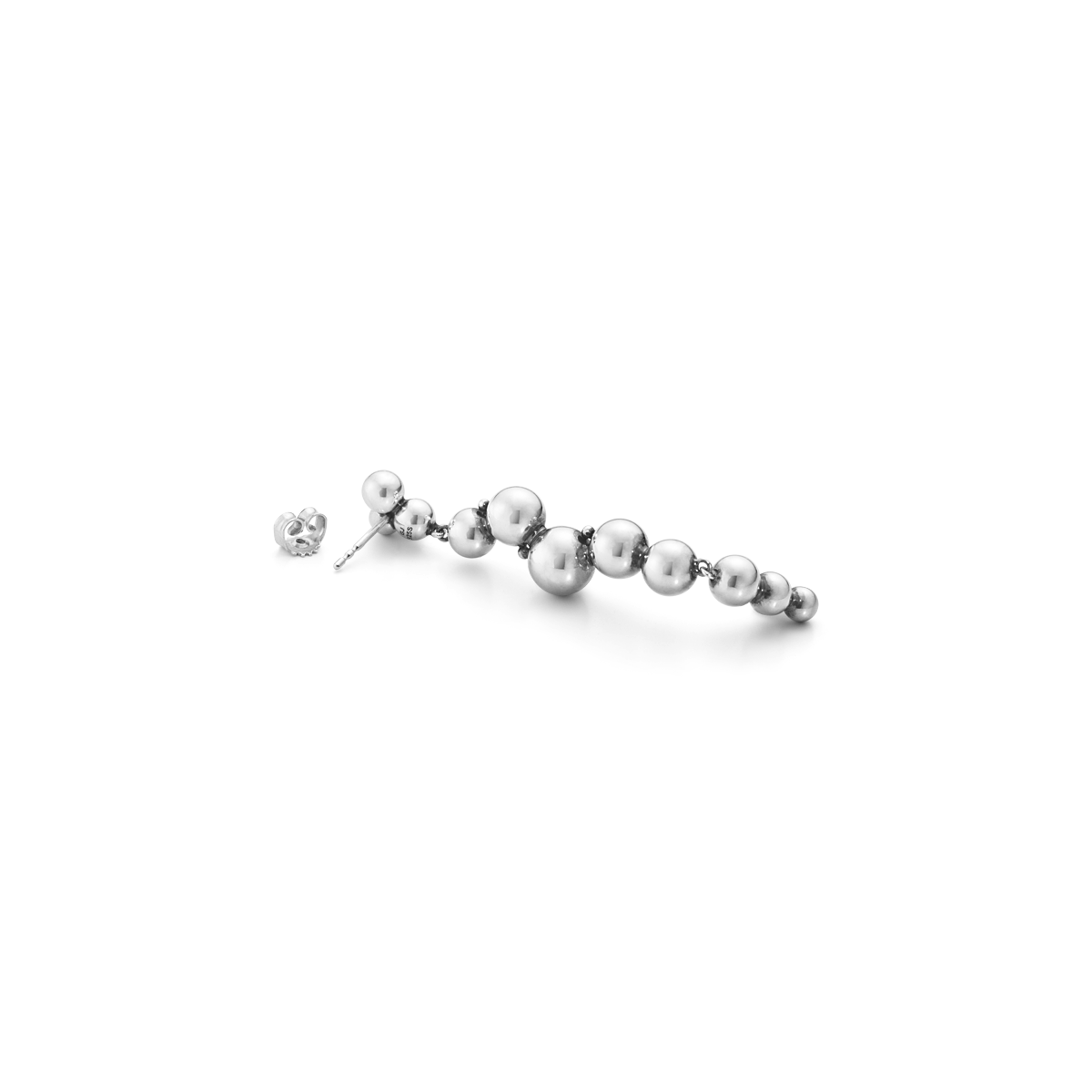 Moonlight Grapes øreringe - oxideret sølv fra Georg Jensen