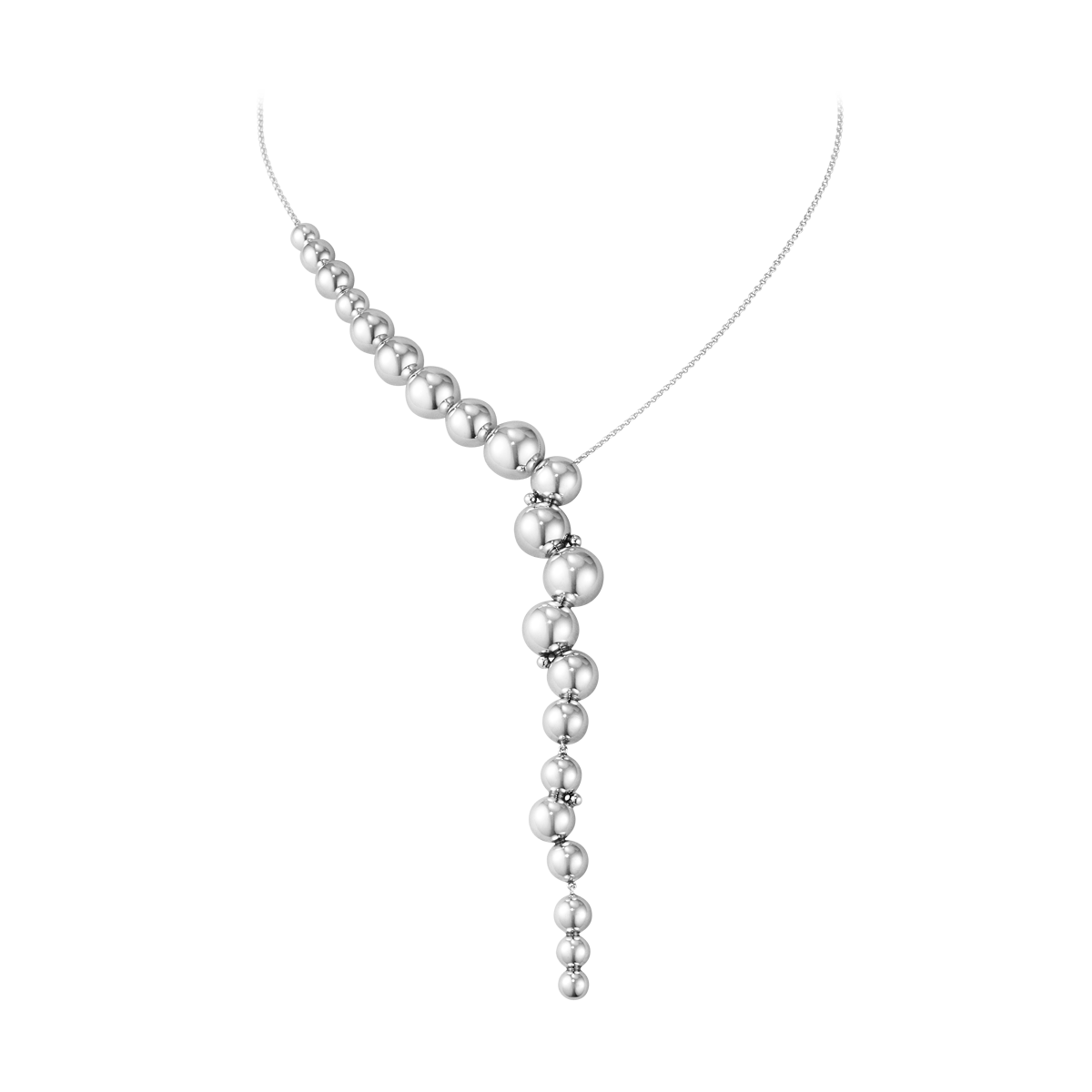 Moonlight Grapes halskæde - oxideret sølv fra Georg Jensen
