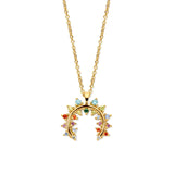 Empress halskæde - multicolor sterlingsølv forgyldt fra Spirit Icons