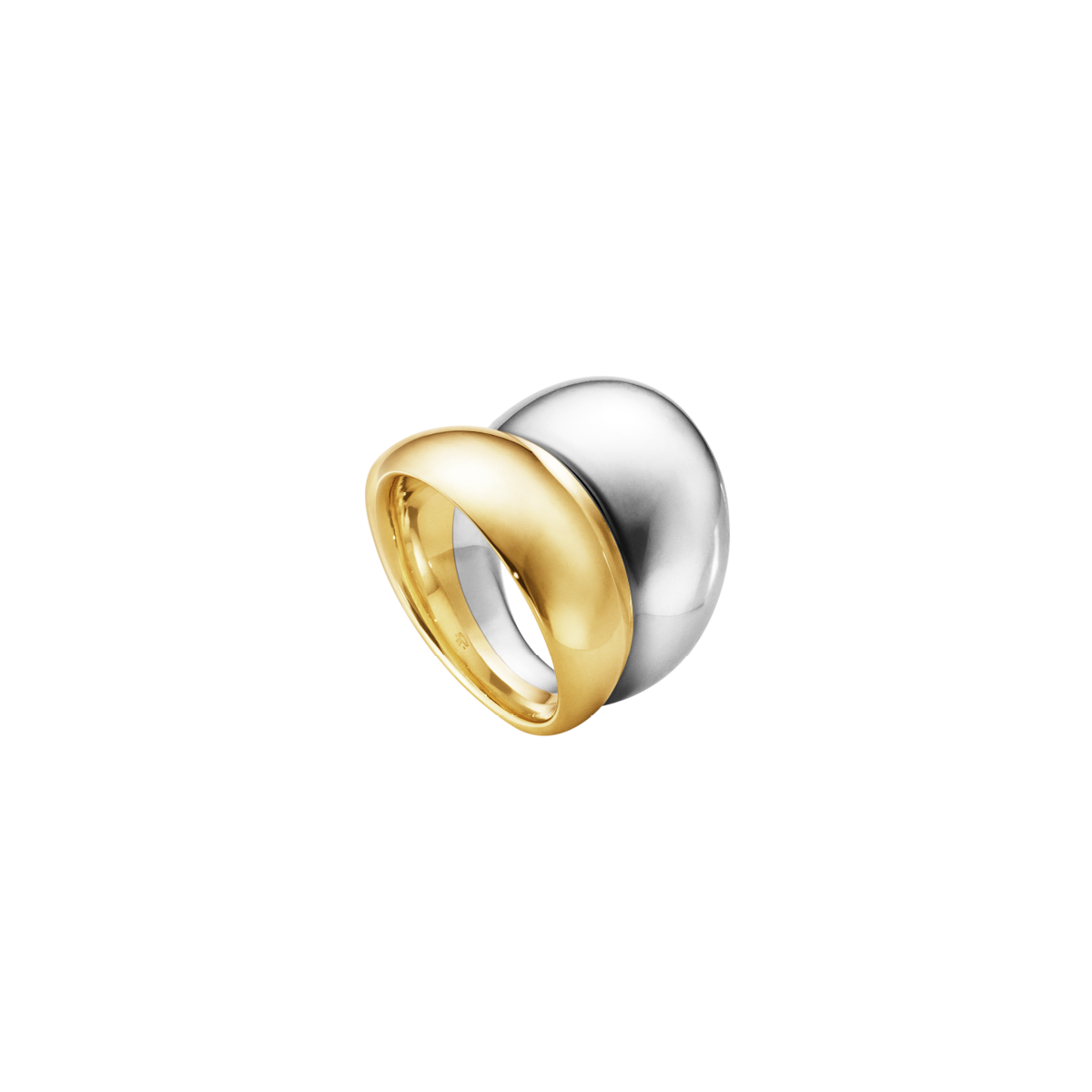 Curve ring - guld og sølv fra Georg Jensen