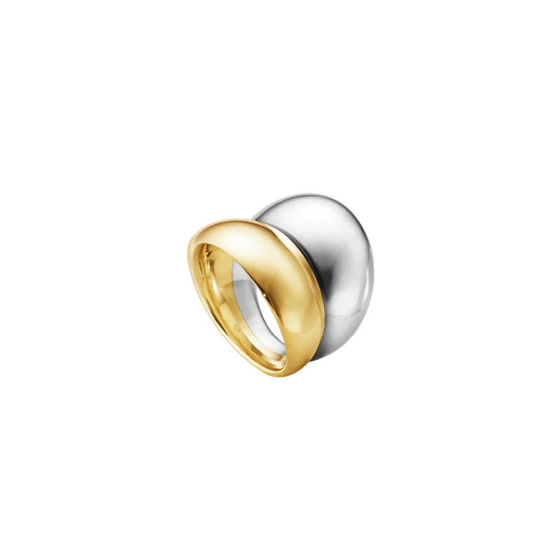 Curve ring - guld og sølv fra Georg Jensen