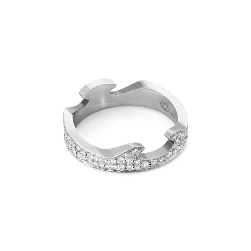 Fusion endering med diamanter - hvidguld fra Georg Jensen