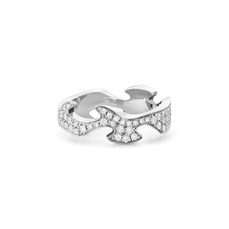 Fusion ring med diamanter - hvidguld fra Georg Jensen