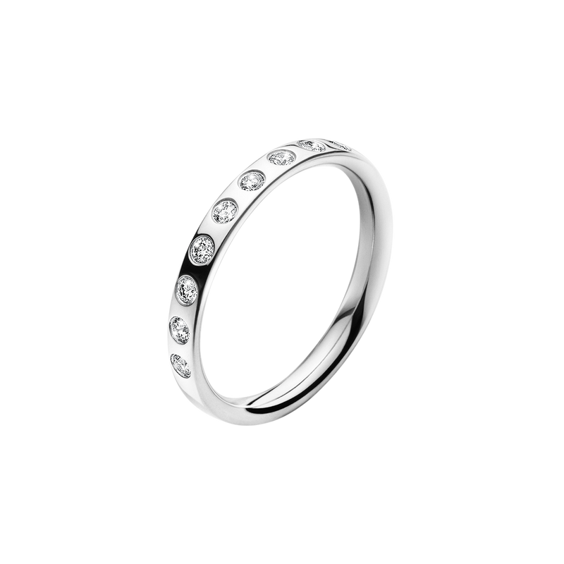 Magic ring med diamanter - hvidguld fra Georg Jensen