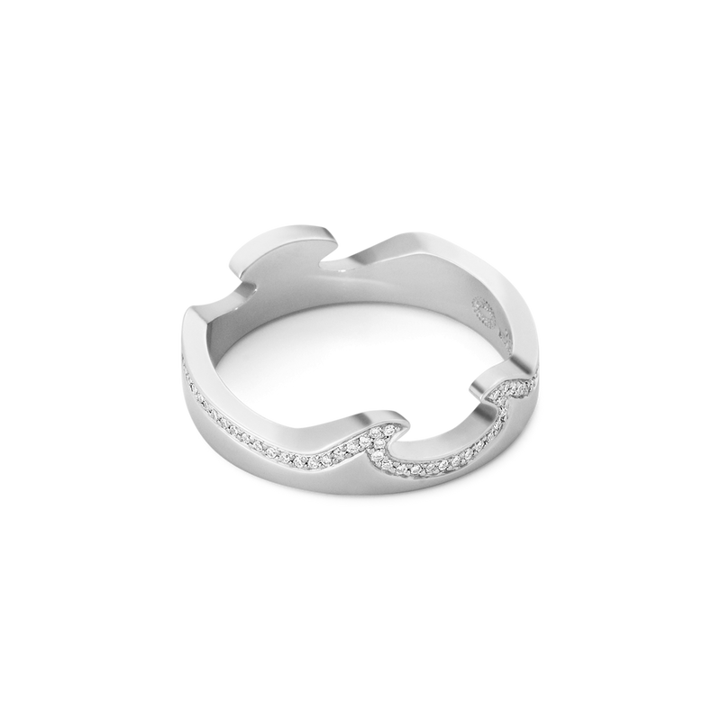 Fusion endering med diamanter - hvidguld fra Georg Jensen