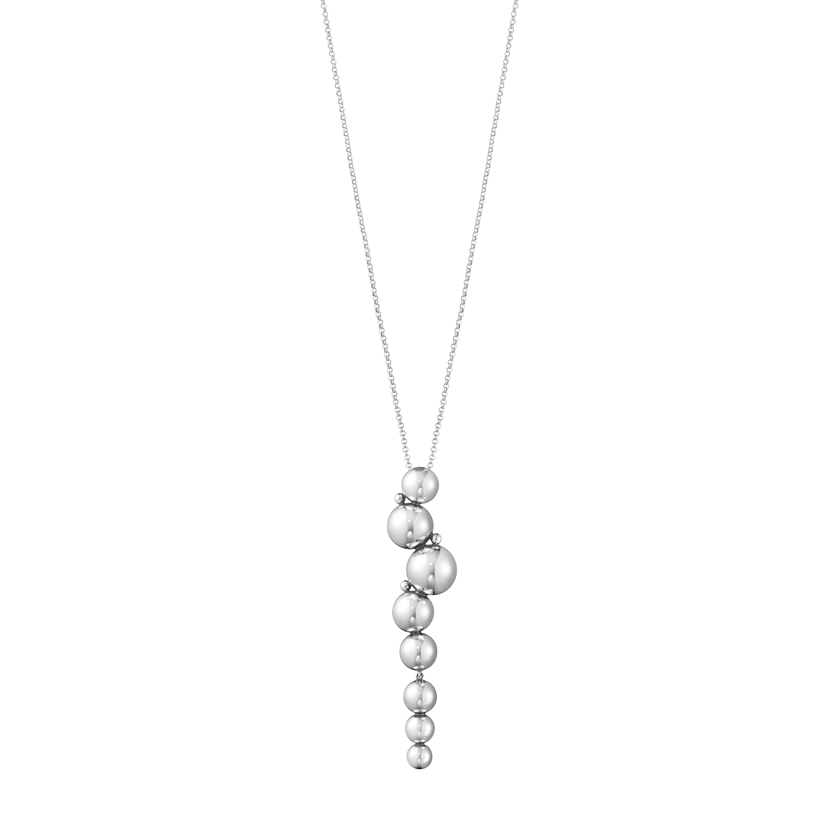 Moonlight Grapes halskæde med vedhæng - oxideret sølv fra Georg Jensen