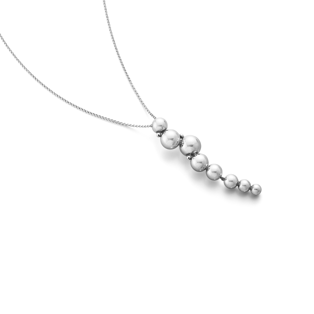 Moonlight Grapes halskæde med vedhæng - oxideret sølv fra Georg Jensen