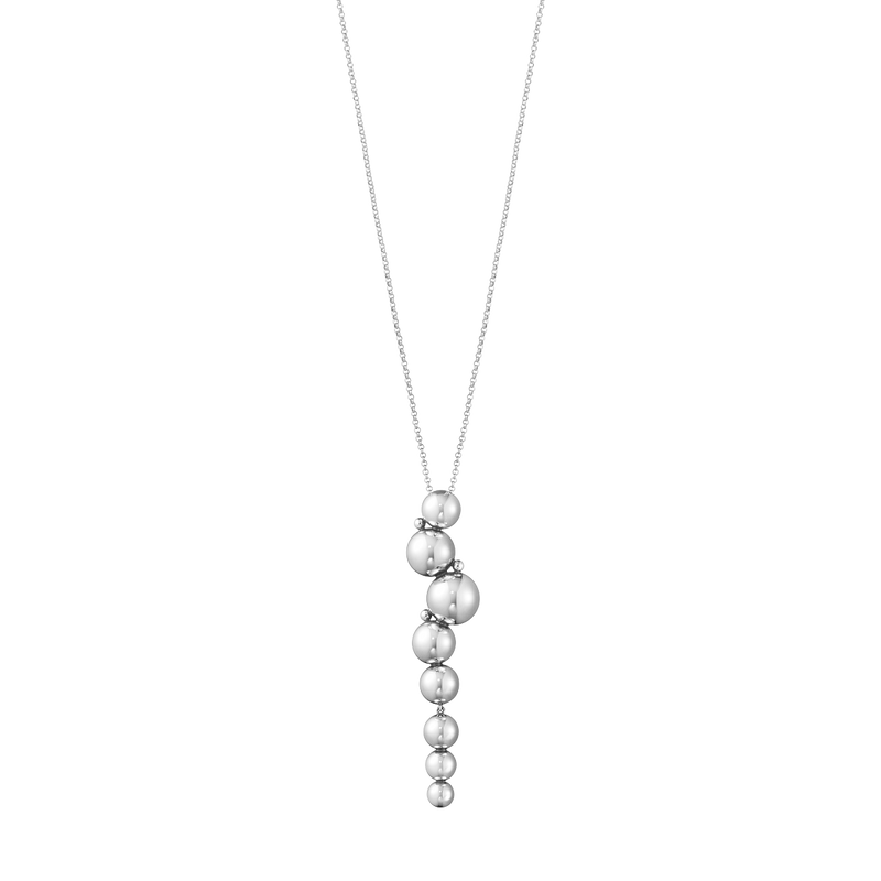 Moonlight Grapes halskæde med vedhæng - oxideret sølv fra Georg Jensen