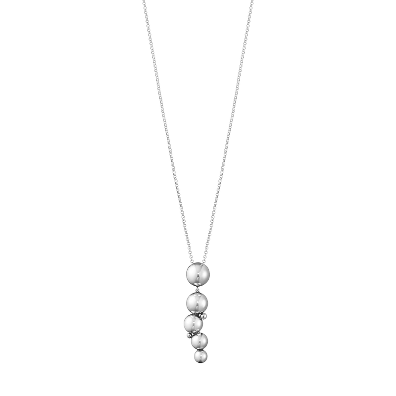 Moonlight Grapes halskæde med vedhæng - oxideret sølv fra Georg Jensen