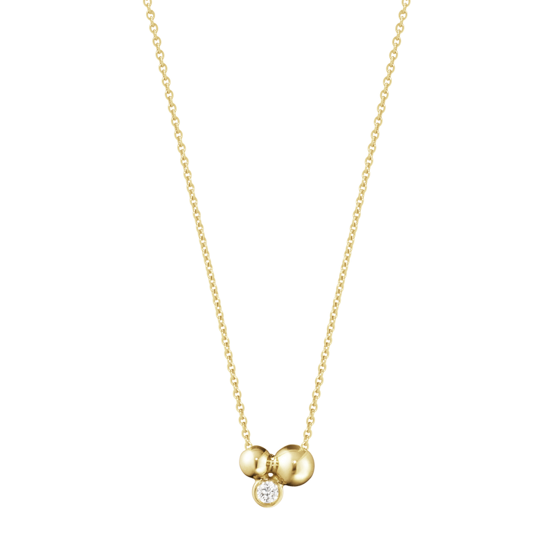 Moonlight Grapes halskæde med vedhæng diamanter - guld fra Georg Jensen