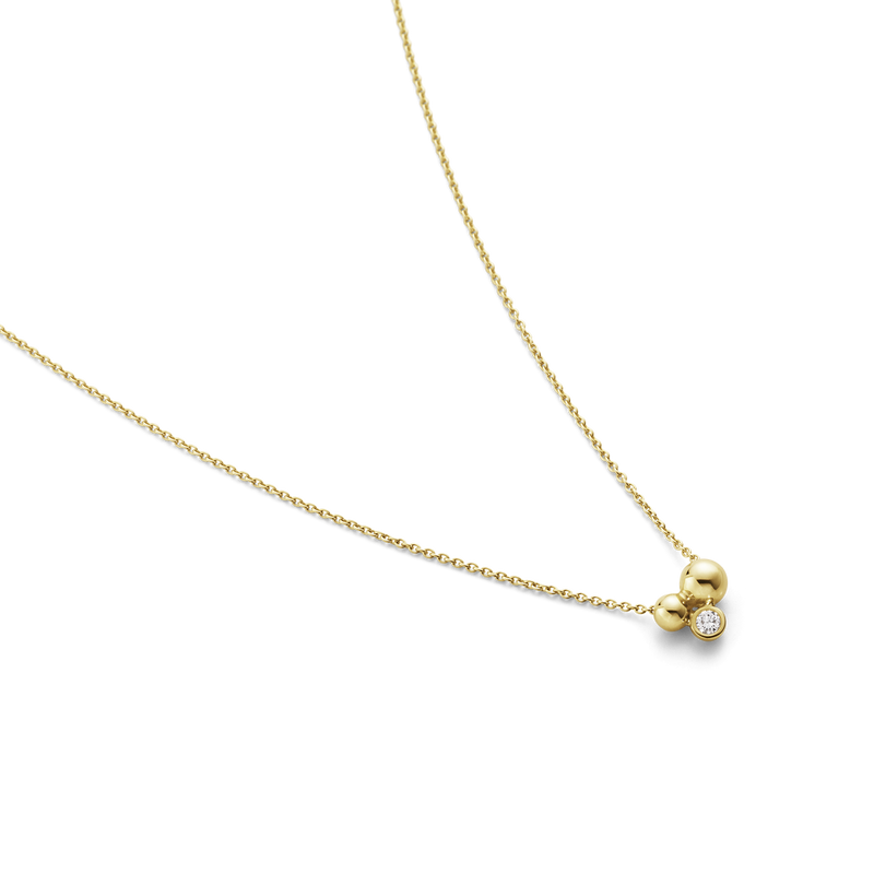 Moonlight Grapes halskæde med vedhæng diamanter - guld fra Georg Jensen